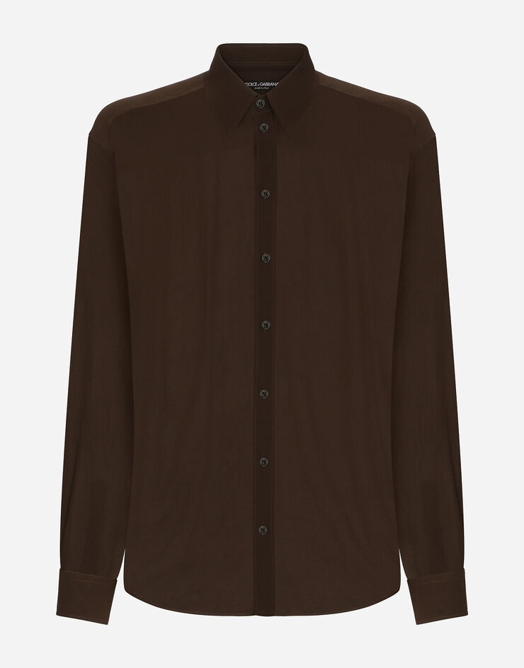 Oversize silk georgette shirt - 1