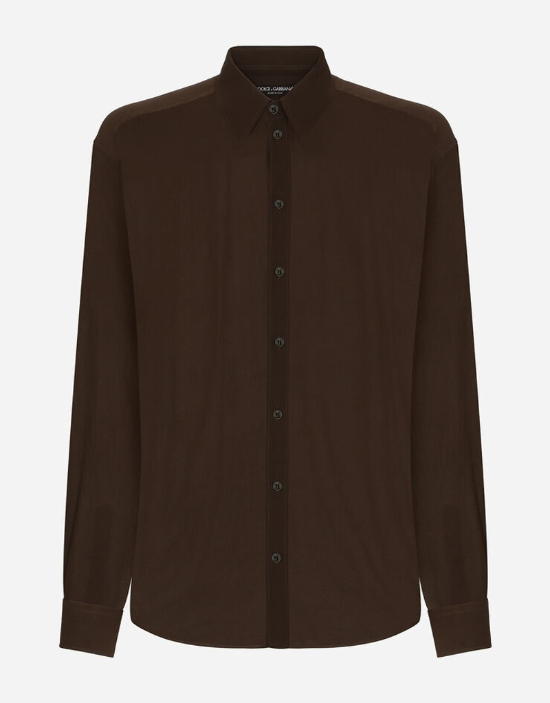 Oversize silk georgette shirt - 1