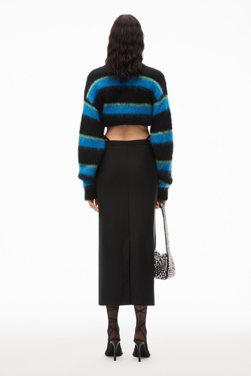 fitted long skirt in stretch tailoring 5