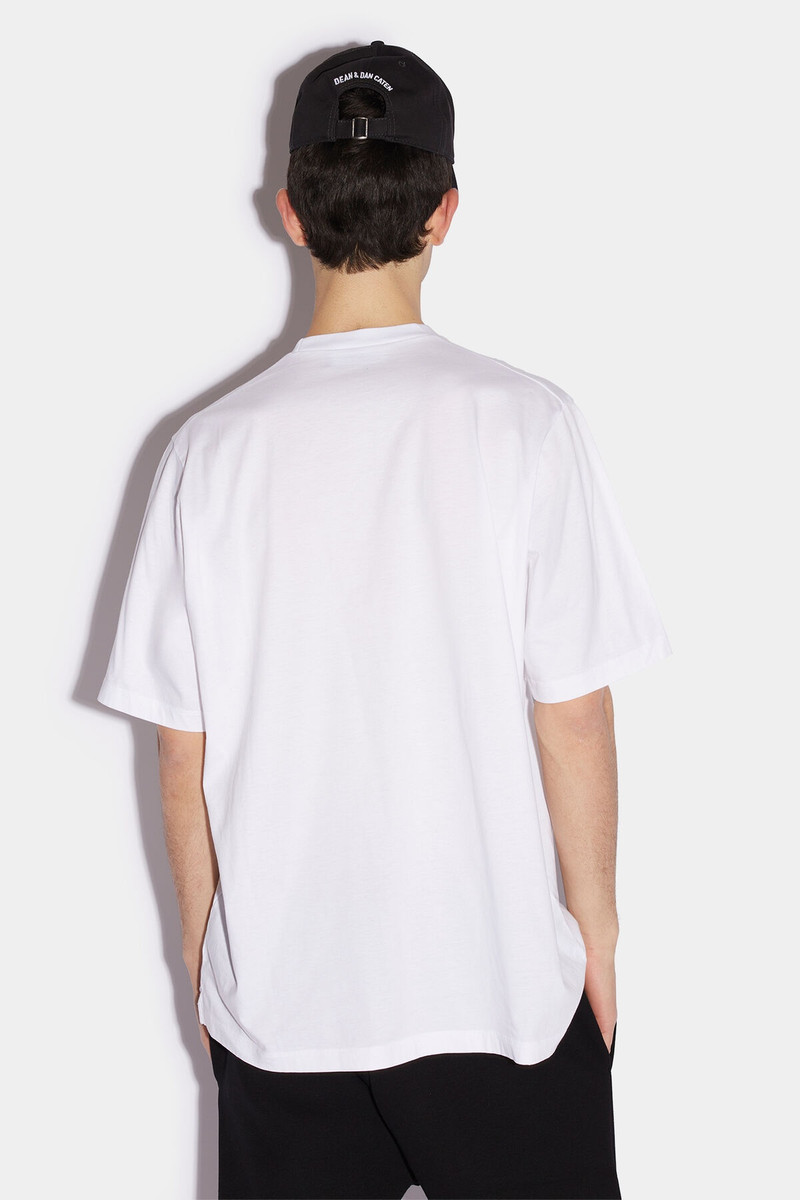 DSQUARED2 IBRA BLACK ON BLACK SLOUCH FIT T-SHIRT outlook