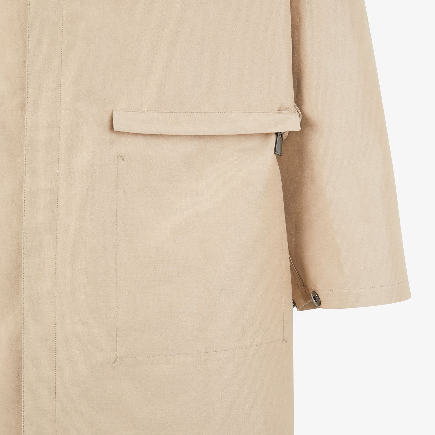 Beige cotton overcoat - 4