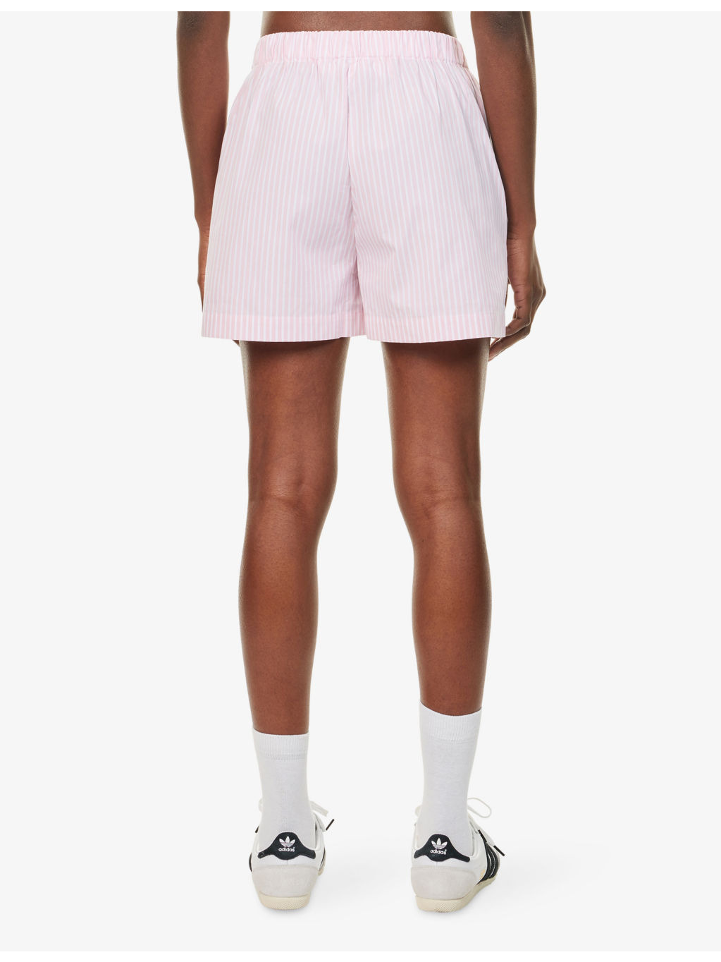 Eden Script Striped Cotton Shorts - 4