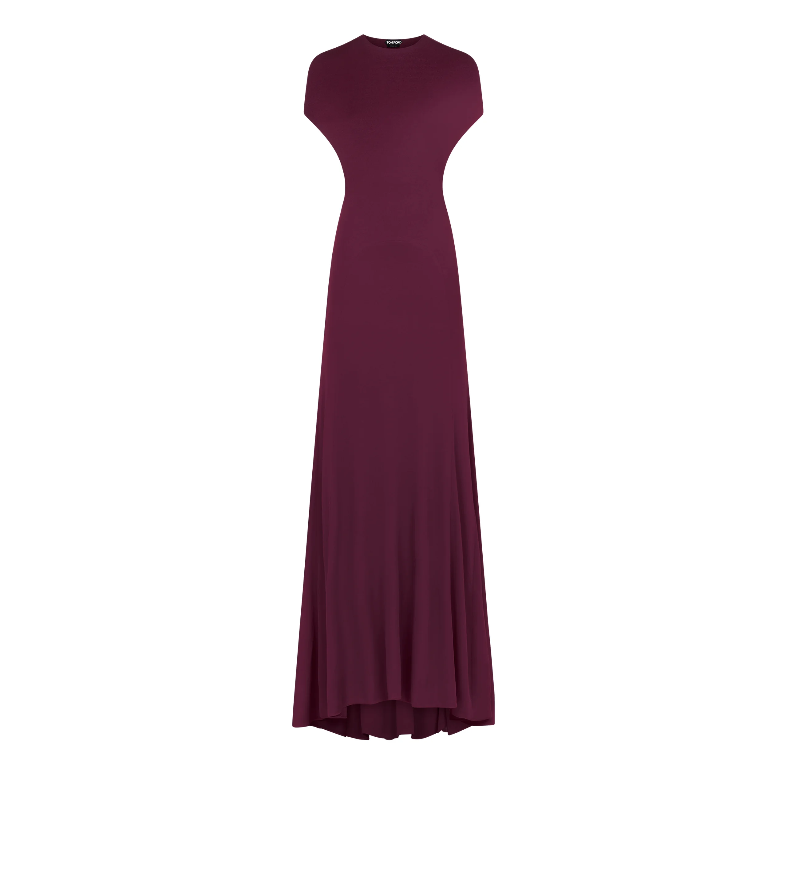 IMPOSSIBLE BACKLESS CAP SLEEVE EVENING DRESS WITH TRAIN - 1