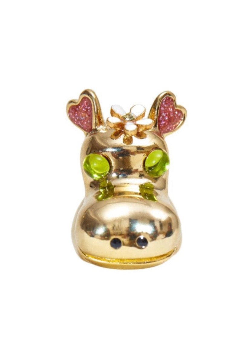GOLD LIME HIPPO RING 1