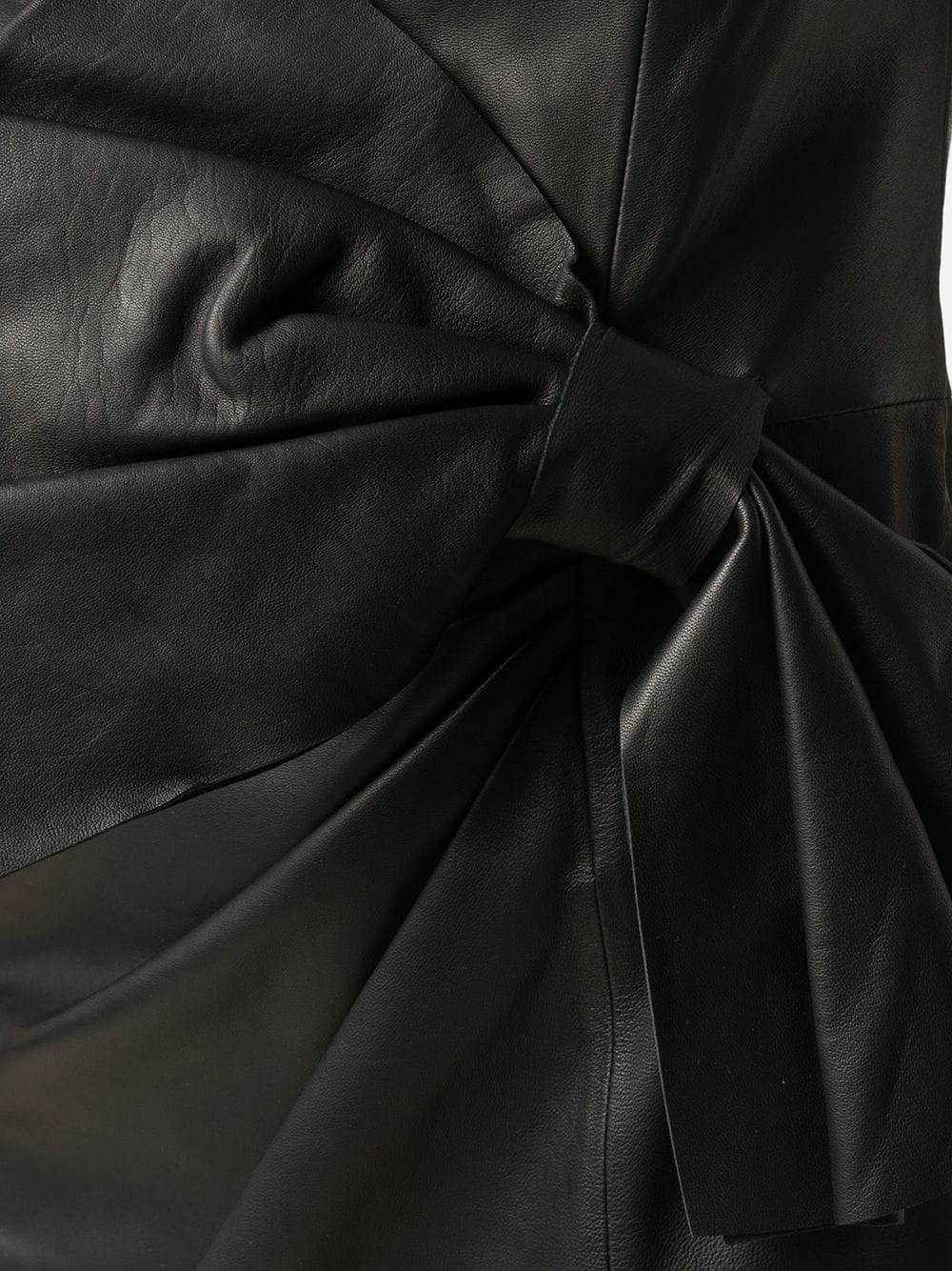 strapless leather dress - 5