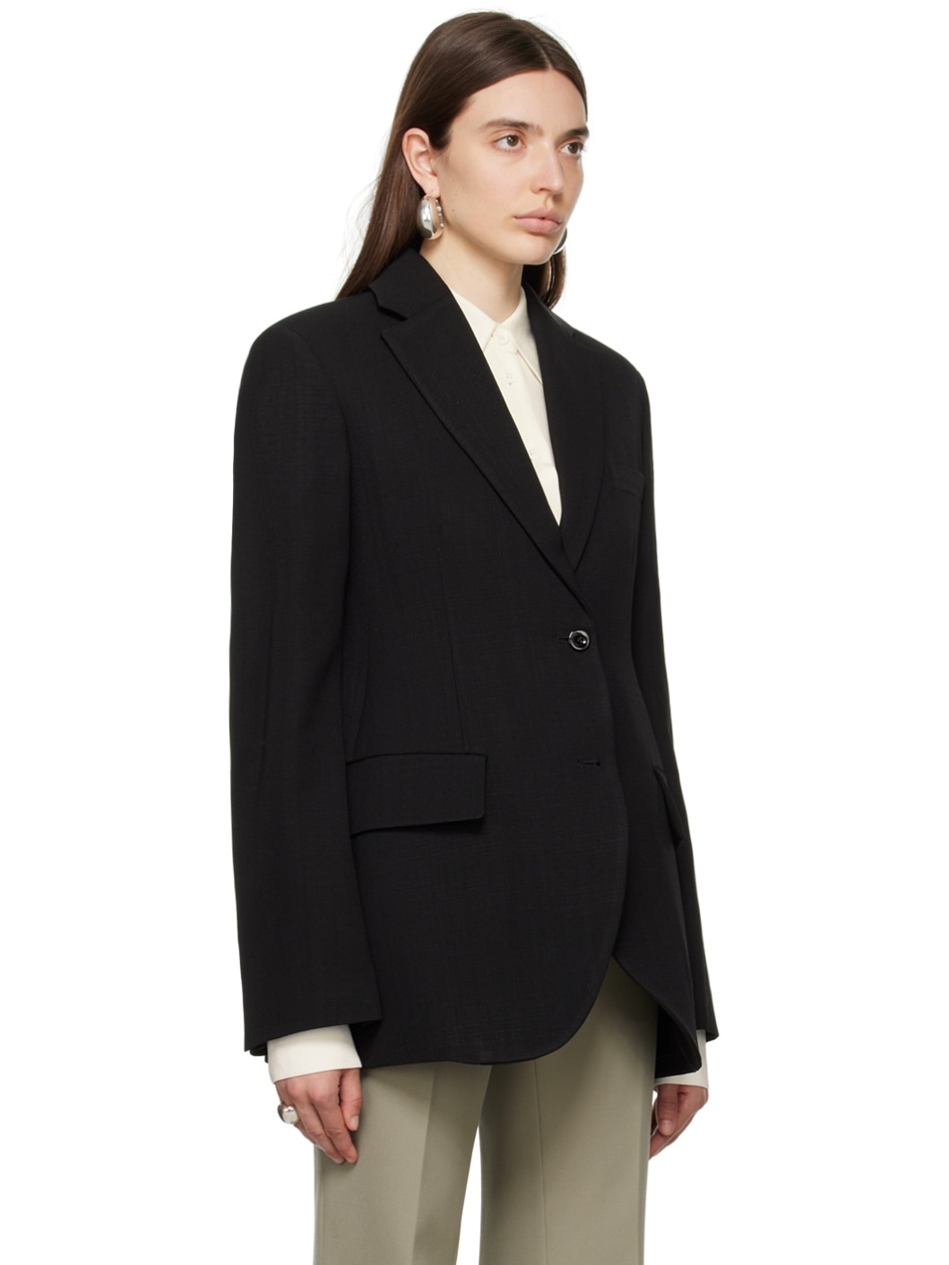 Black Tailored Blazer - 2