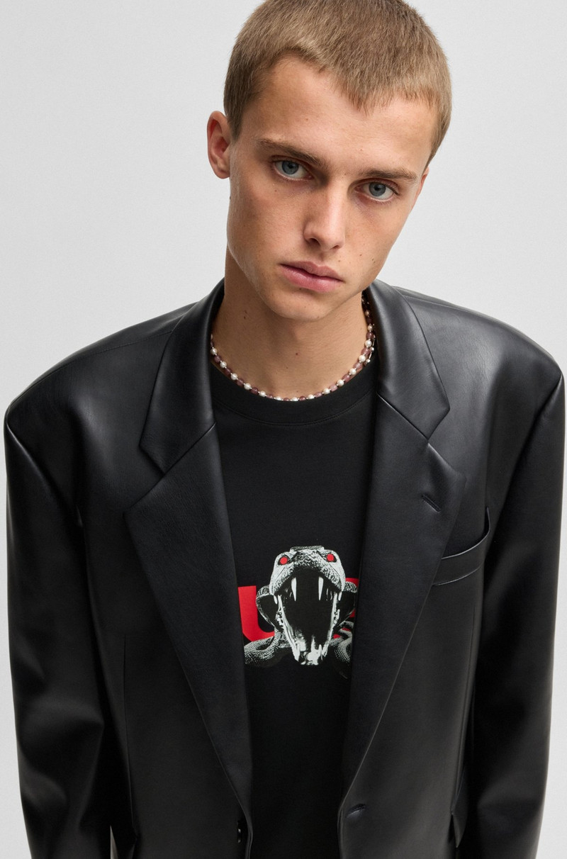 OVERSIZE-FIT T-SHIRT IN COTTON WITH ANIMAL GRAPHIC 3