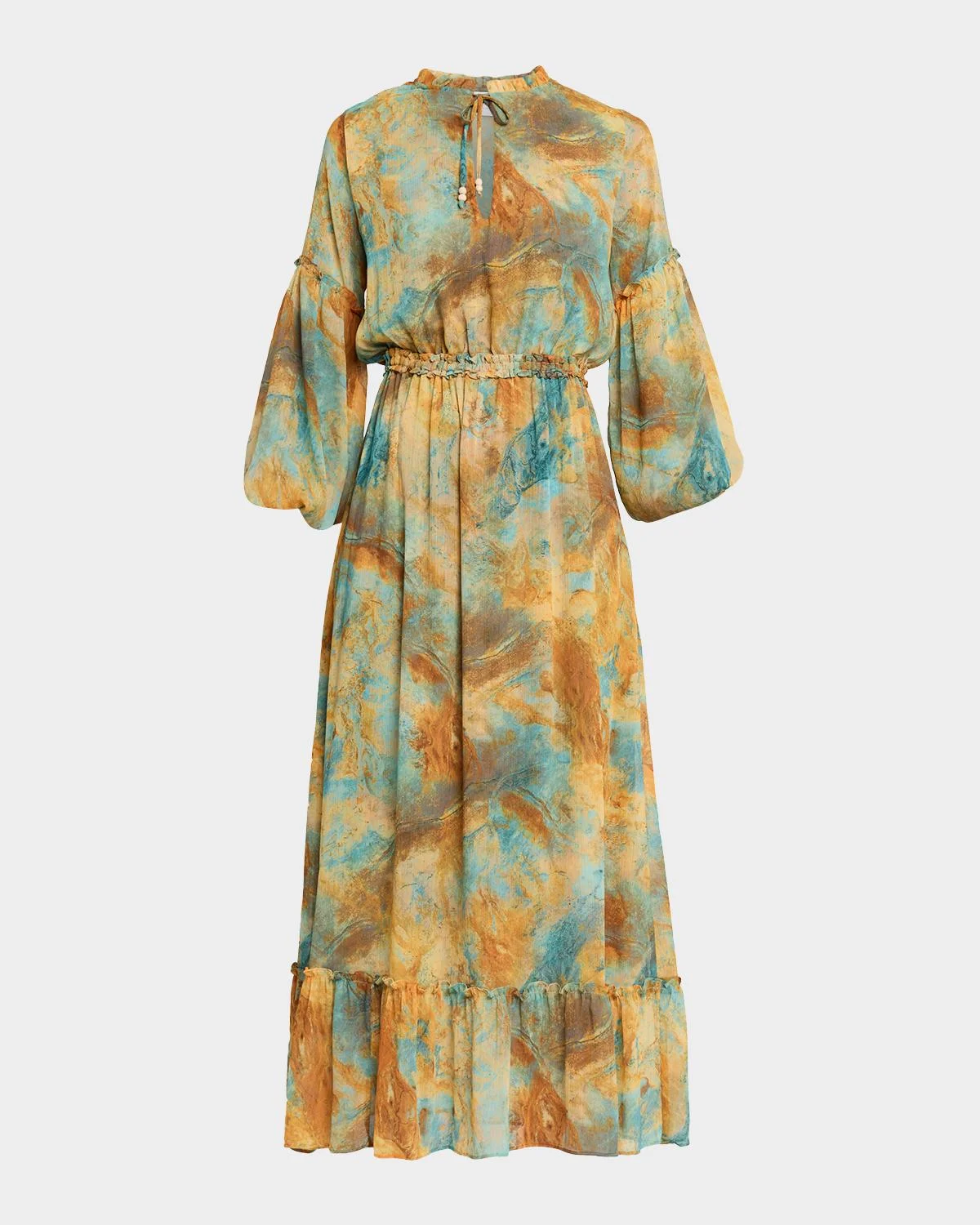Amata Ruffle-Trim Maxi Dress - 1