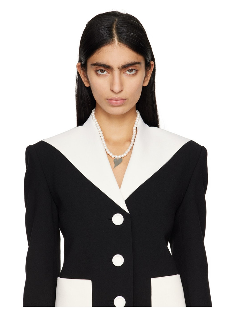 KIMHĒKIM White Faux-Pearl Heart Pendant Necklace outlook