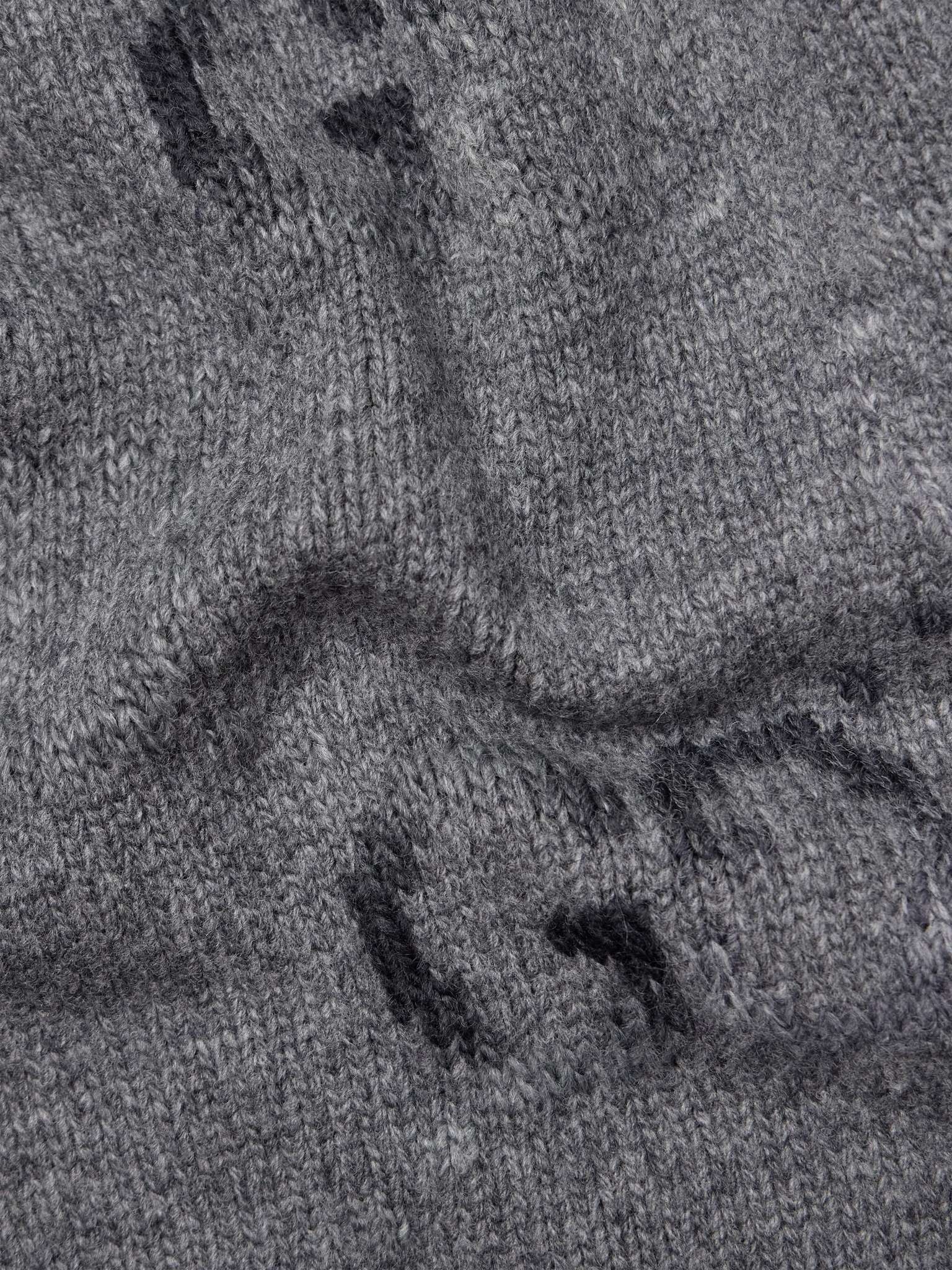 Logo-Jacquard Wool-Blend Cardigan - 3