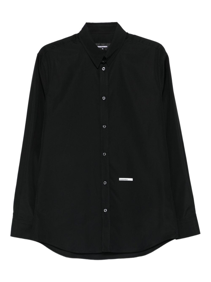 logo-detail cotton shirt 1