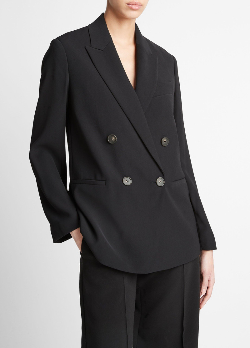 Vince Crepe Double-Breasted Blazer outlook