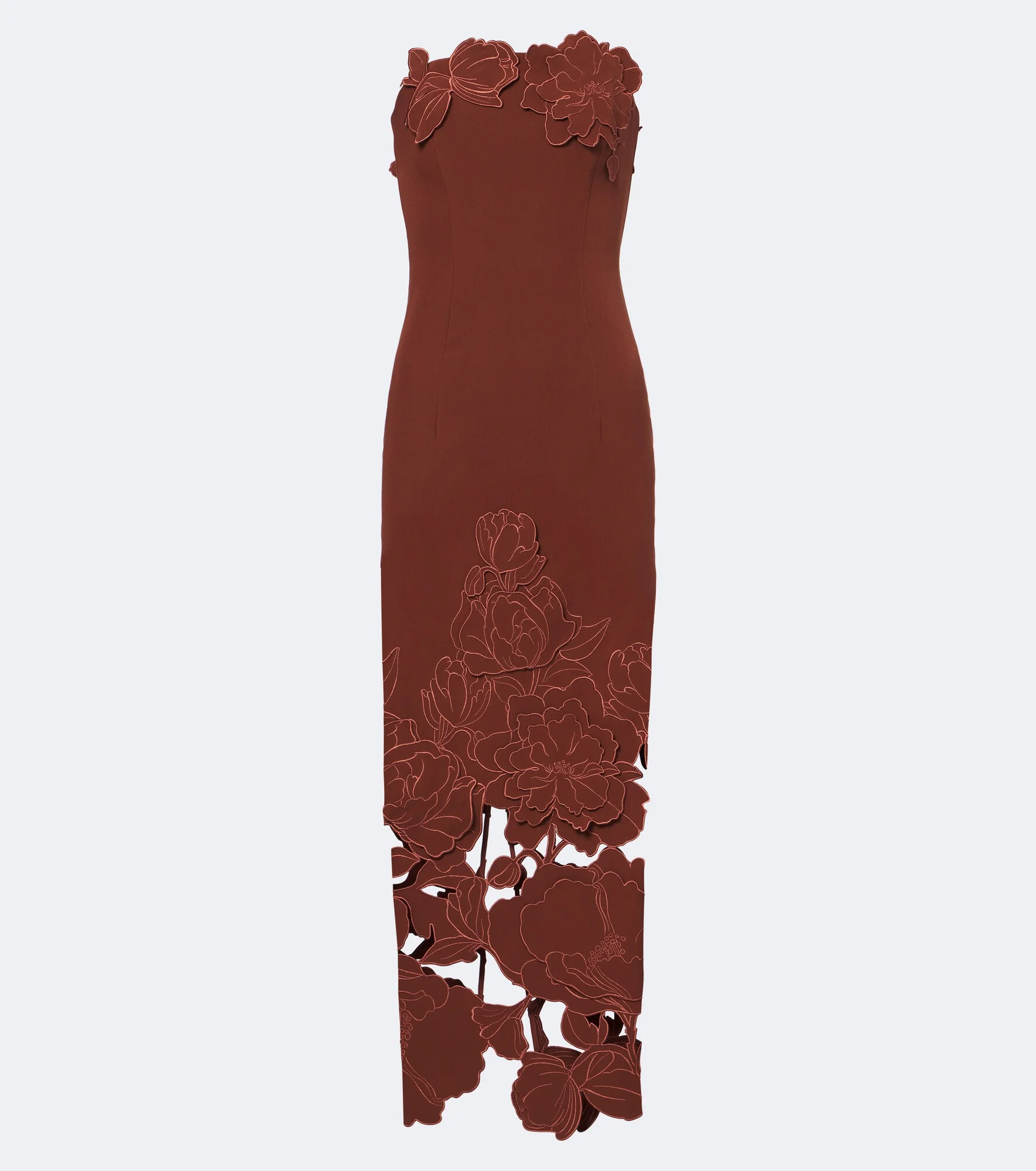 Rayna floral-appliqué bustier dress - 1