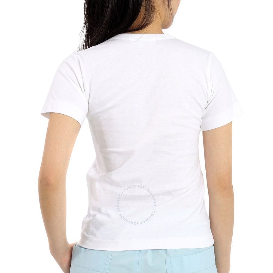 Comme Des Garcons Ladies Short-sleeve Hearts Print Cotton T-shirt - 3