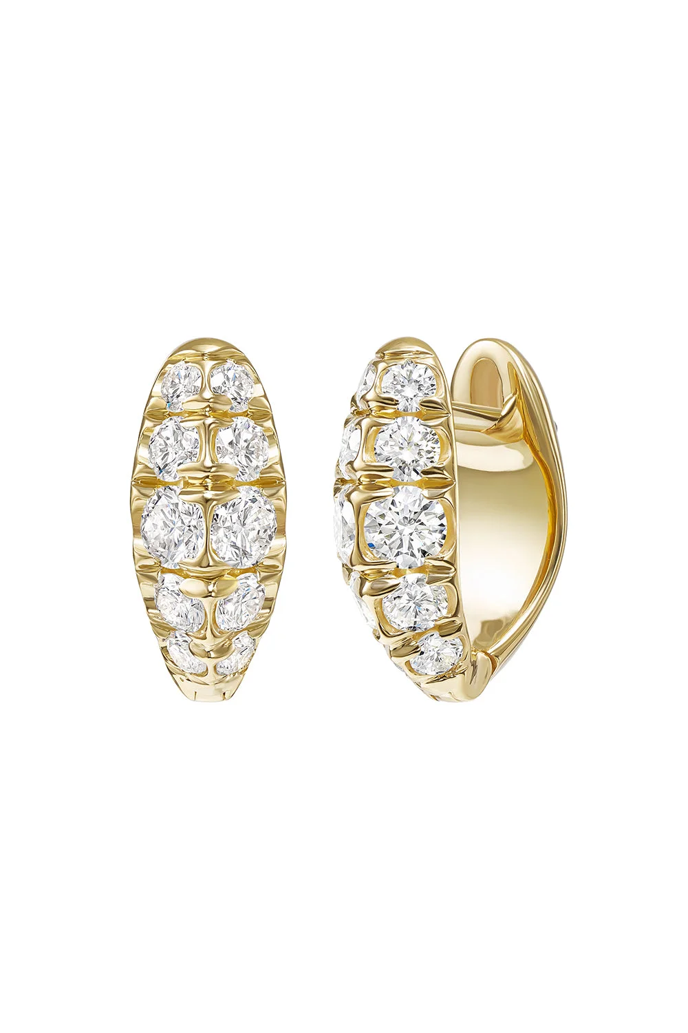 Diamond Millie Huggie Hoop Earrings - 1