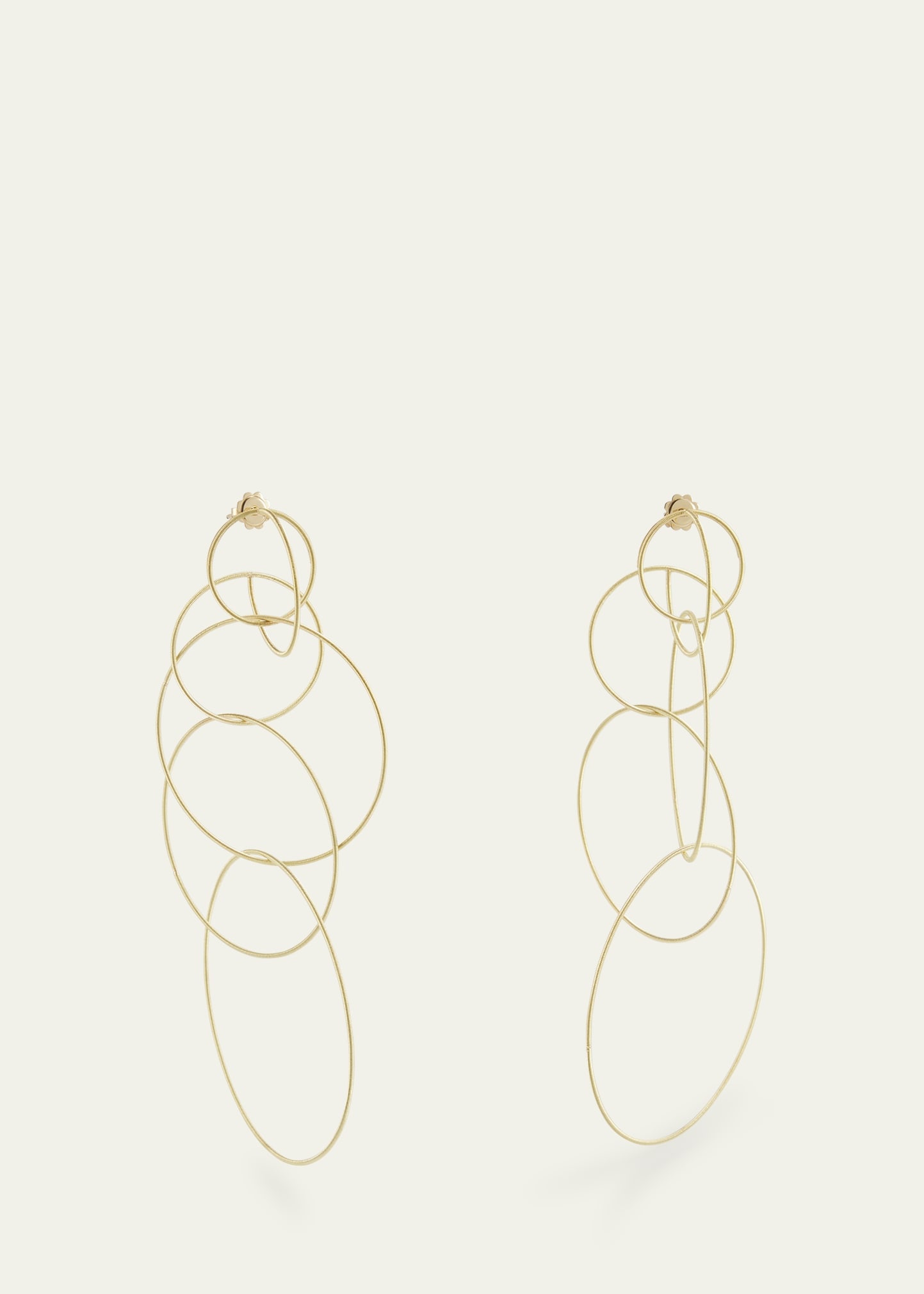 Waikiki 18K Yellow Gold Circle Drop Earrings - 3