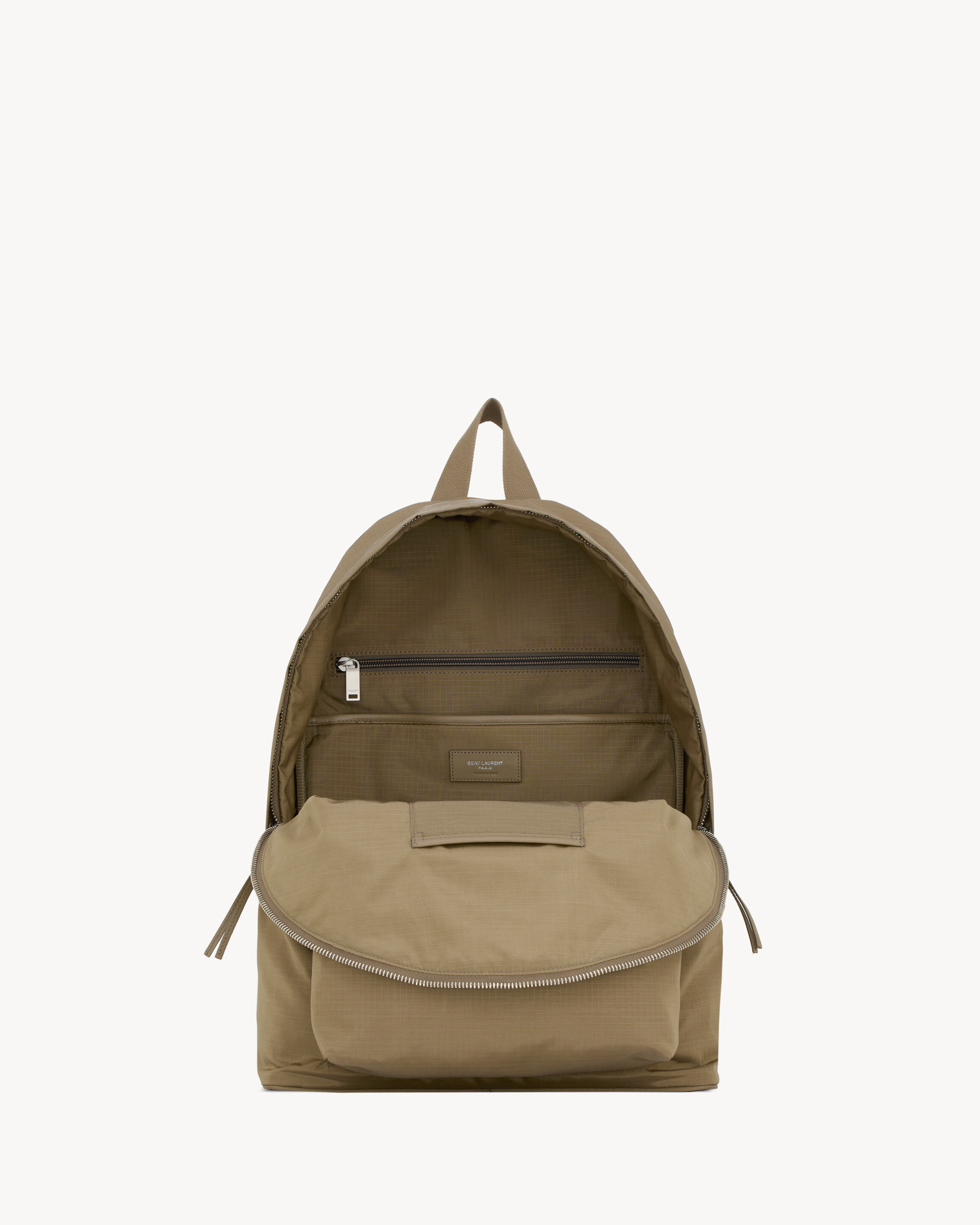 CITY BACKPACK IN NYLON RIPSTOP AND LEATHER - 4