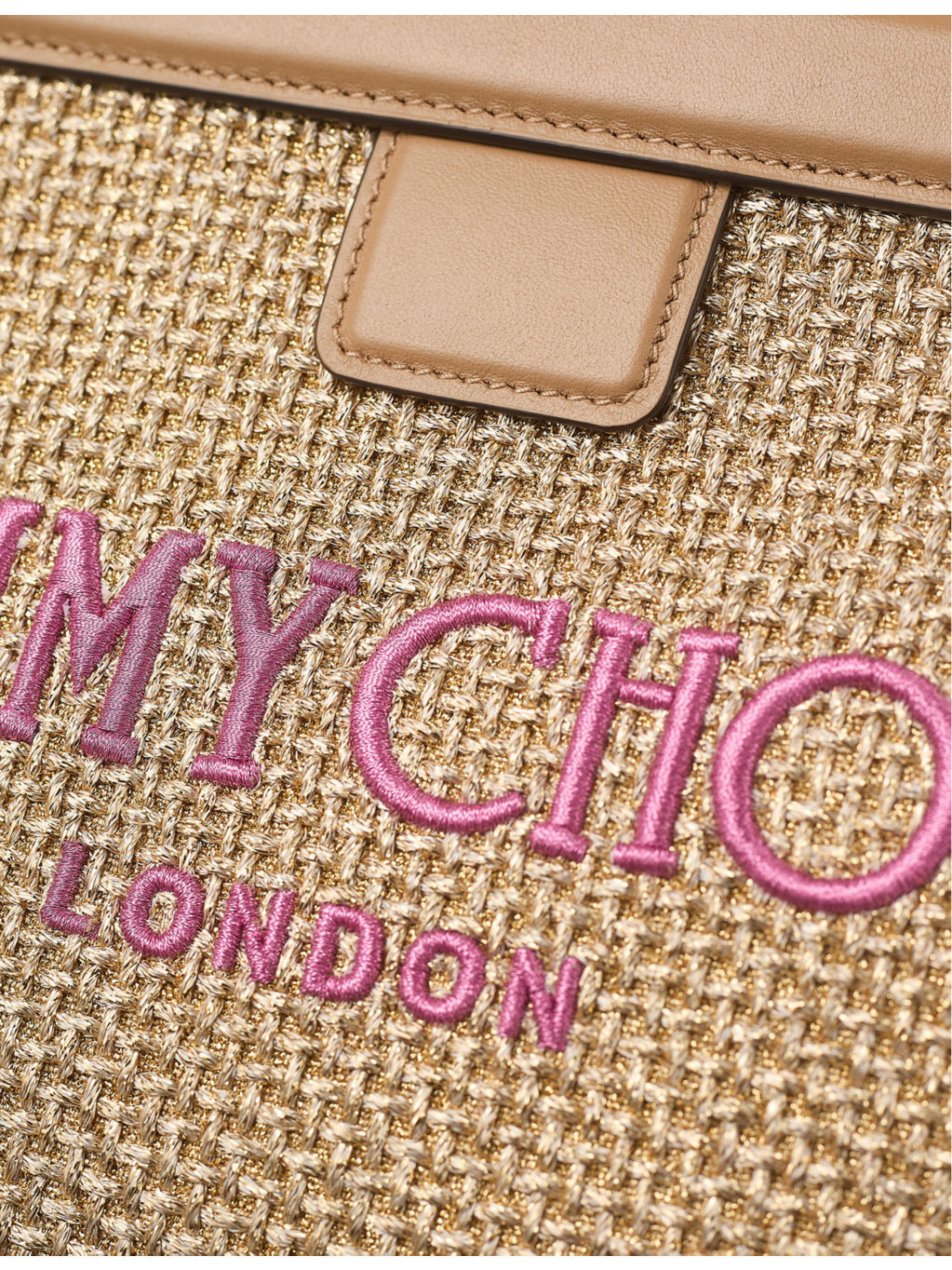 Avenue Metallic Raffia Pouch - 2