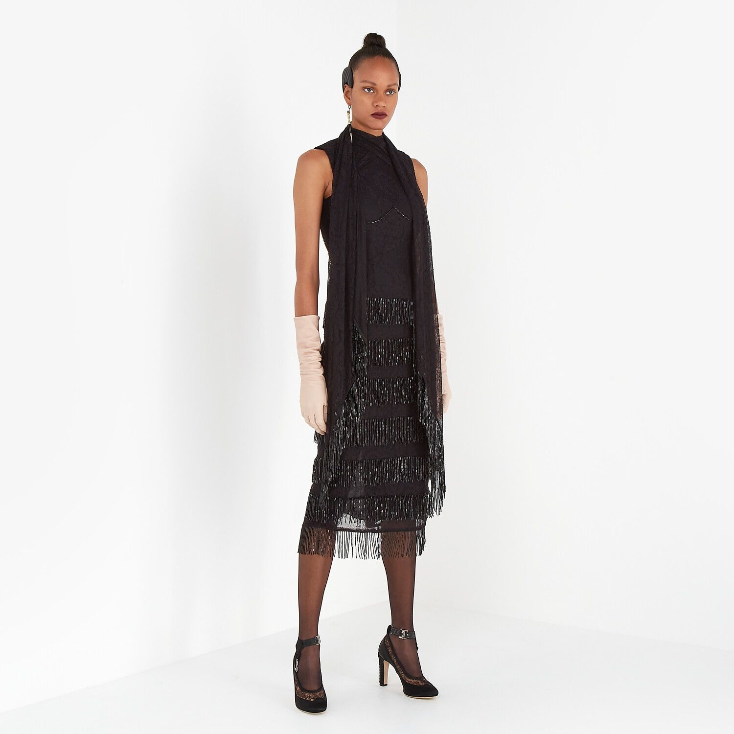 Black lace dress - 4