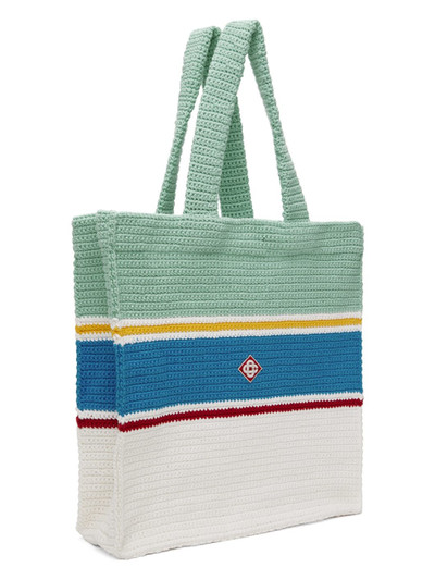 CASABLANCA Blue & White Stripe Tote outlook