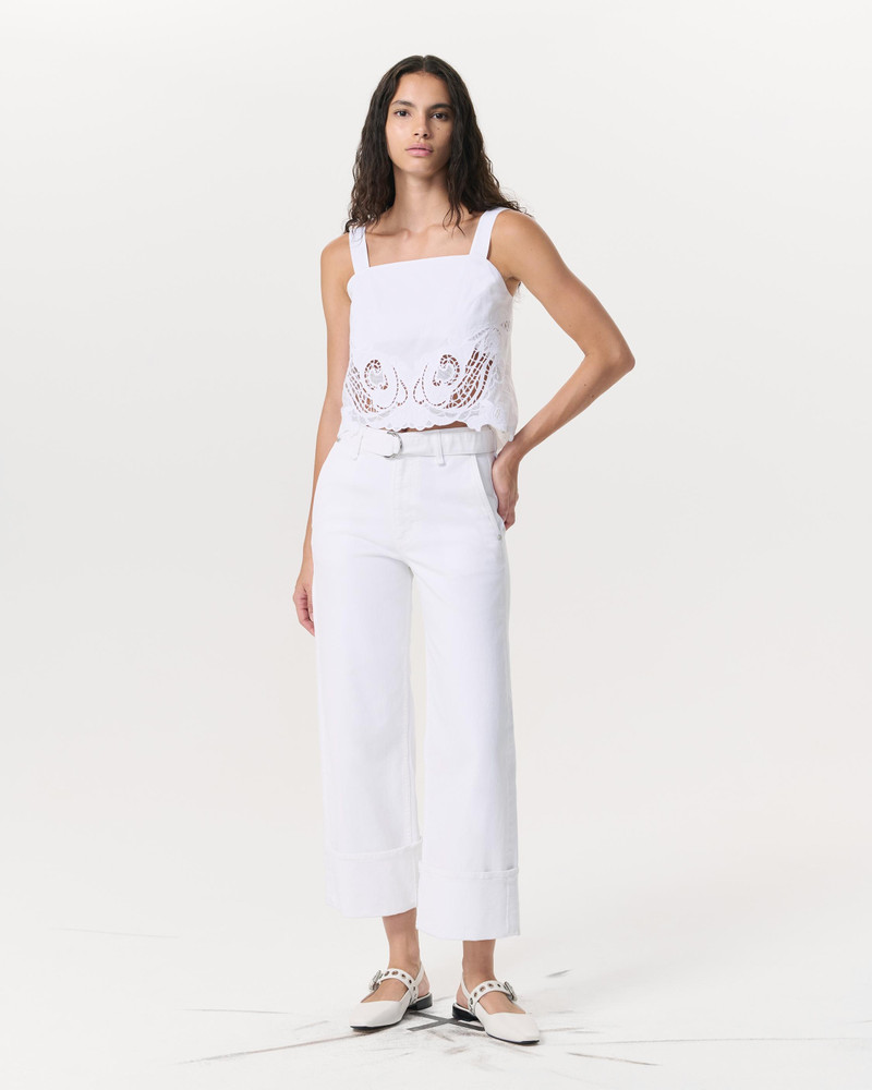 Clem Lace-Trim Poplin Tank Top 4