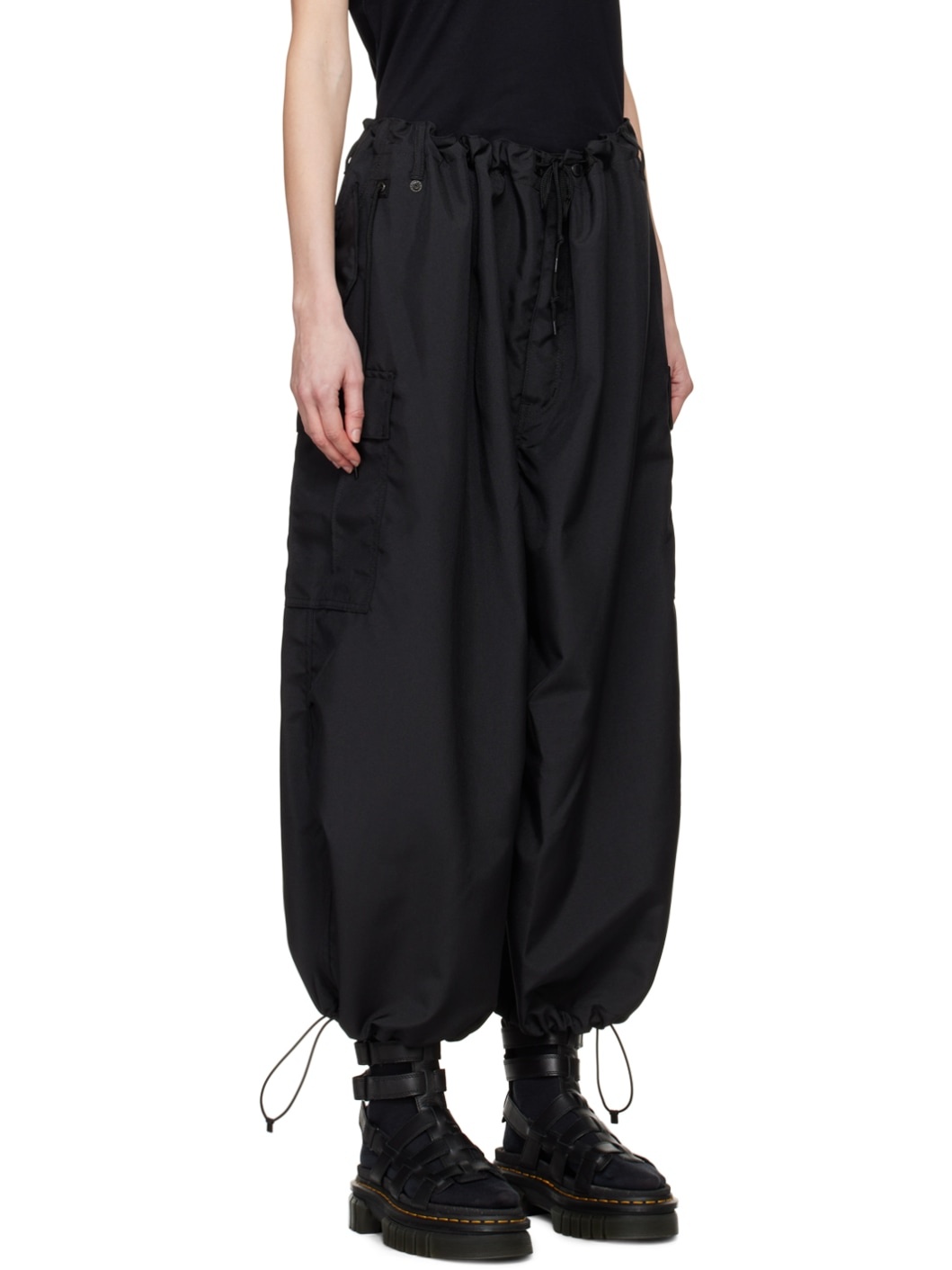 Black Drawstring Lounge Pants - 2