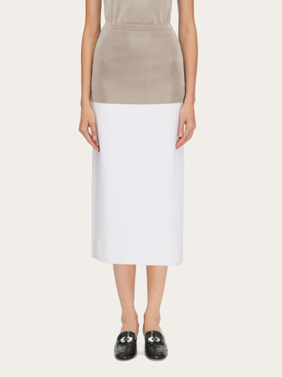 FERRAGAMO Two tone color block layered skirt outlook