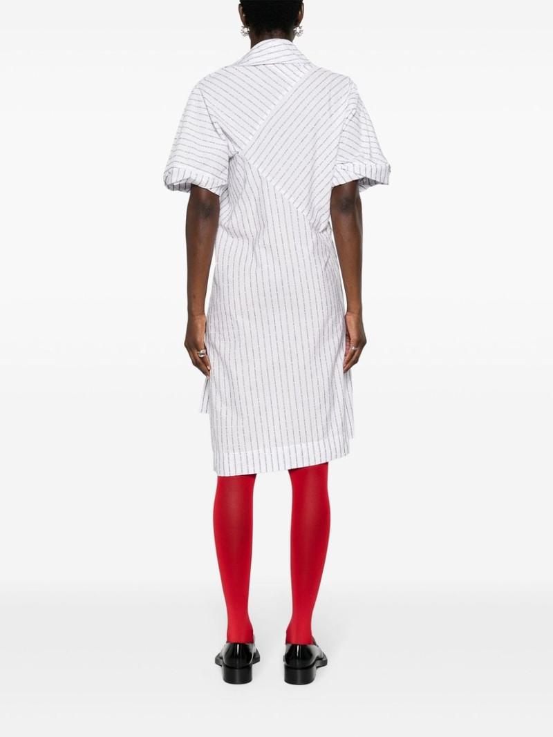 logo-striped asymmetric dress 4