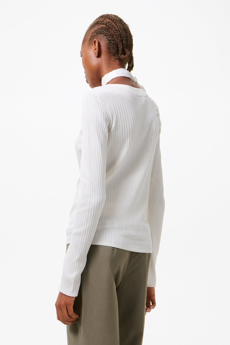 Strict Knit Ivory Cotton Crepe 5