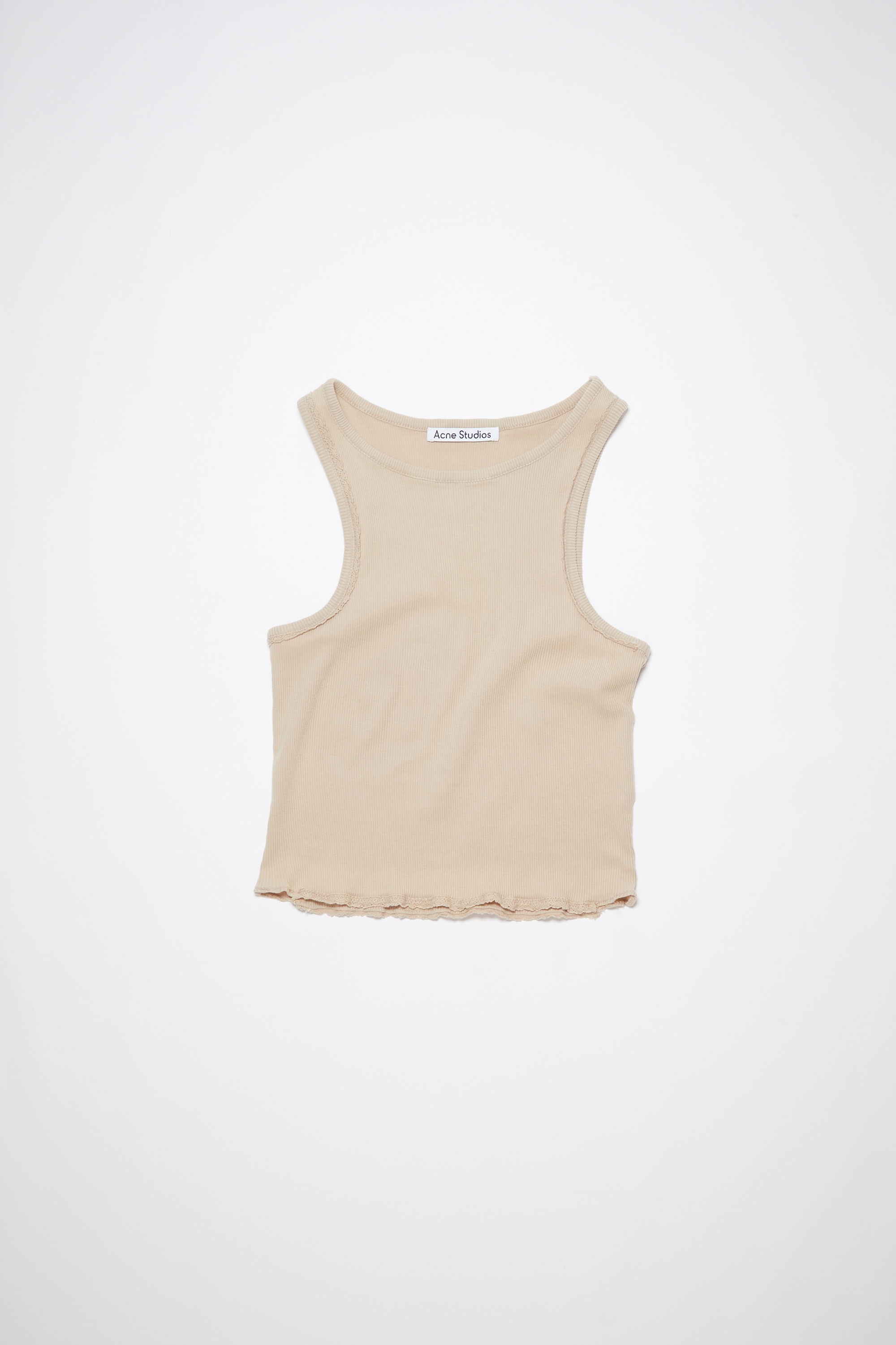 Acne Studios Ribbed tank top - Mushroom beige | REVERSIBLE