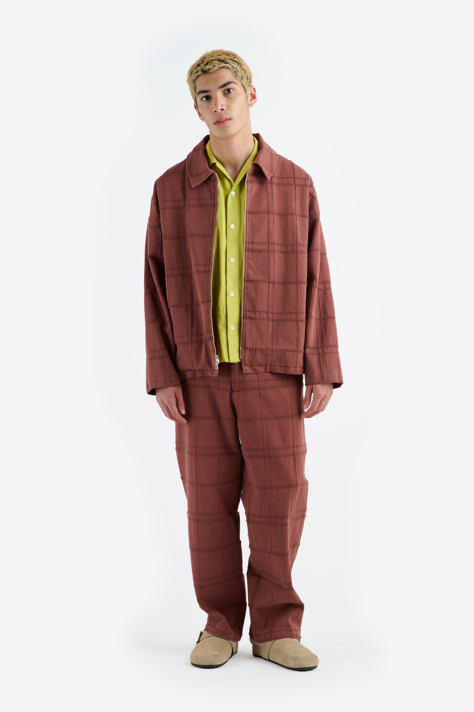 WINDOWPANE BOXY JACKET - 2