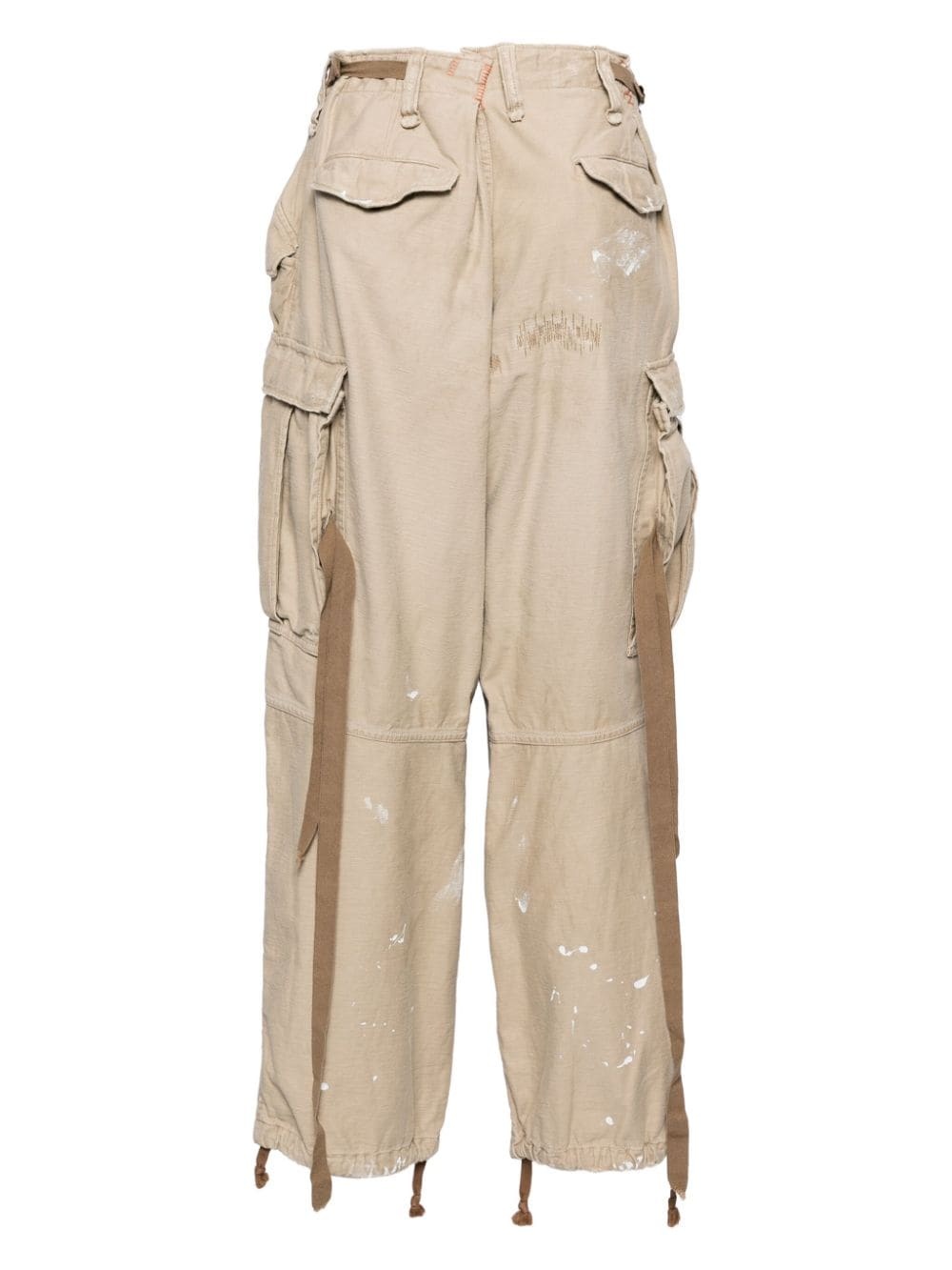 stitch-detail cargo trousers - 2