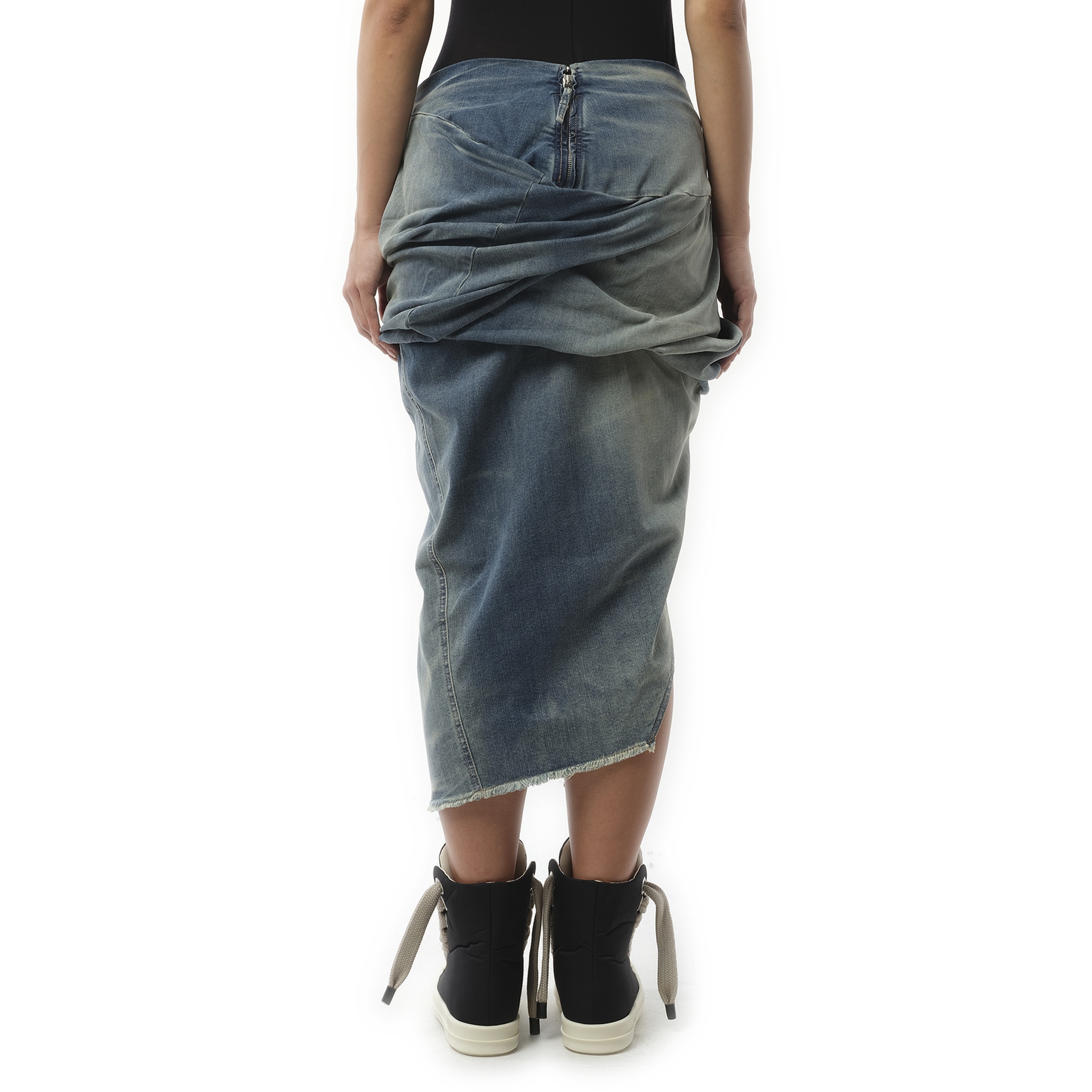 Low Twist Skirt in Washed Indigo - 6