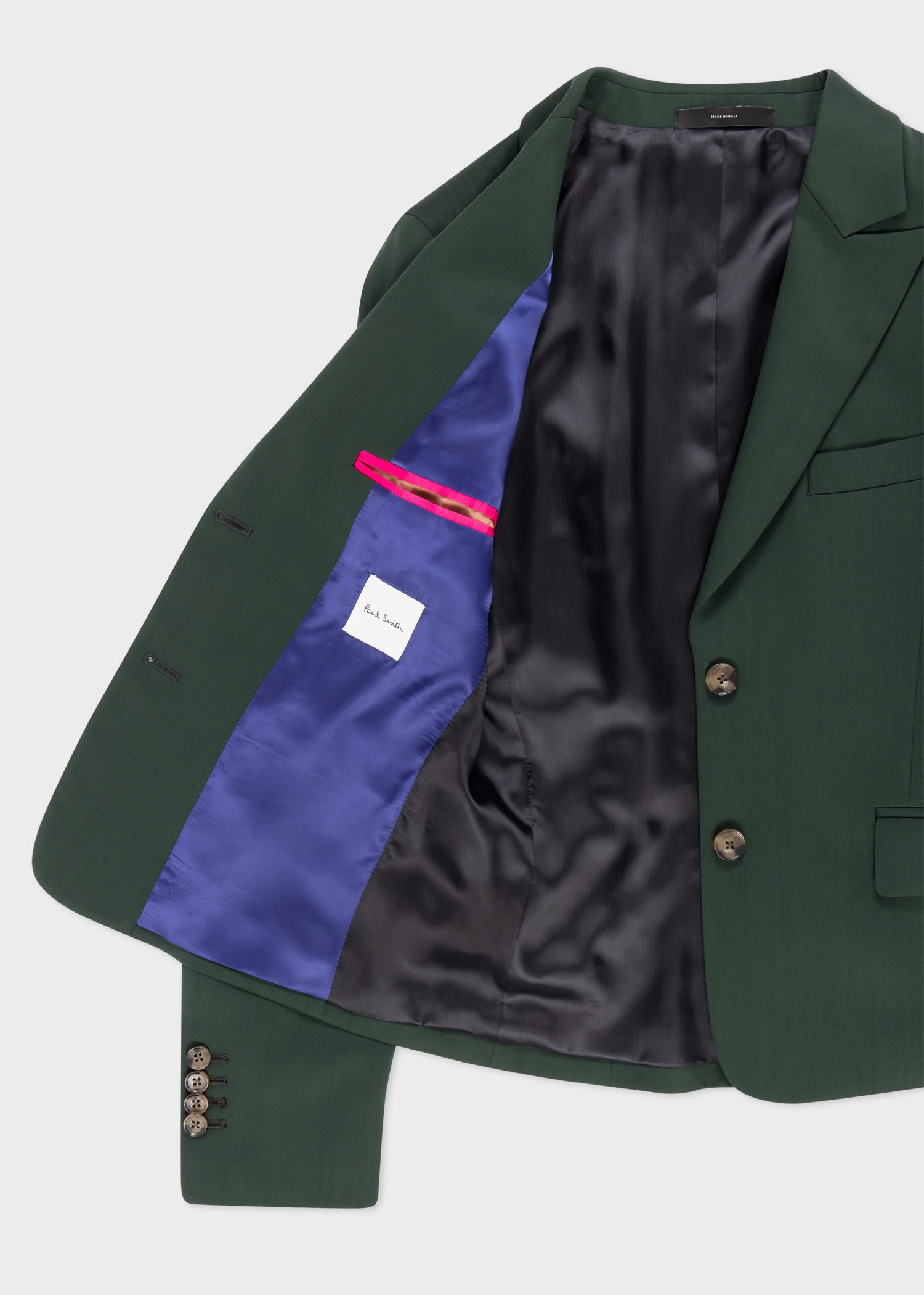 Dark Green Wool Twill Blazer - 4