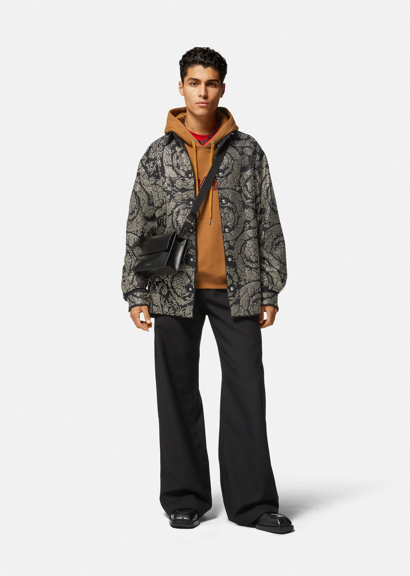 VERSACE Studded Varsity Logo Hoodie outlook