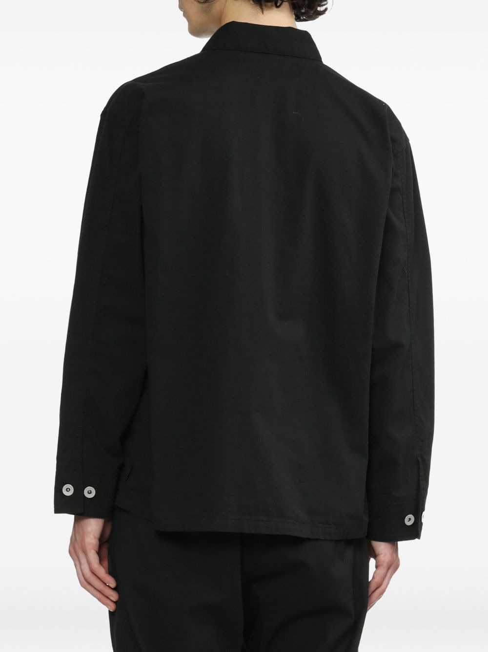 patch-pocket button-front shirt jacket - 4