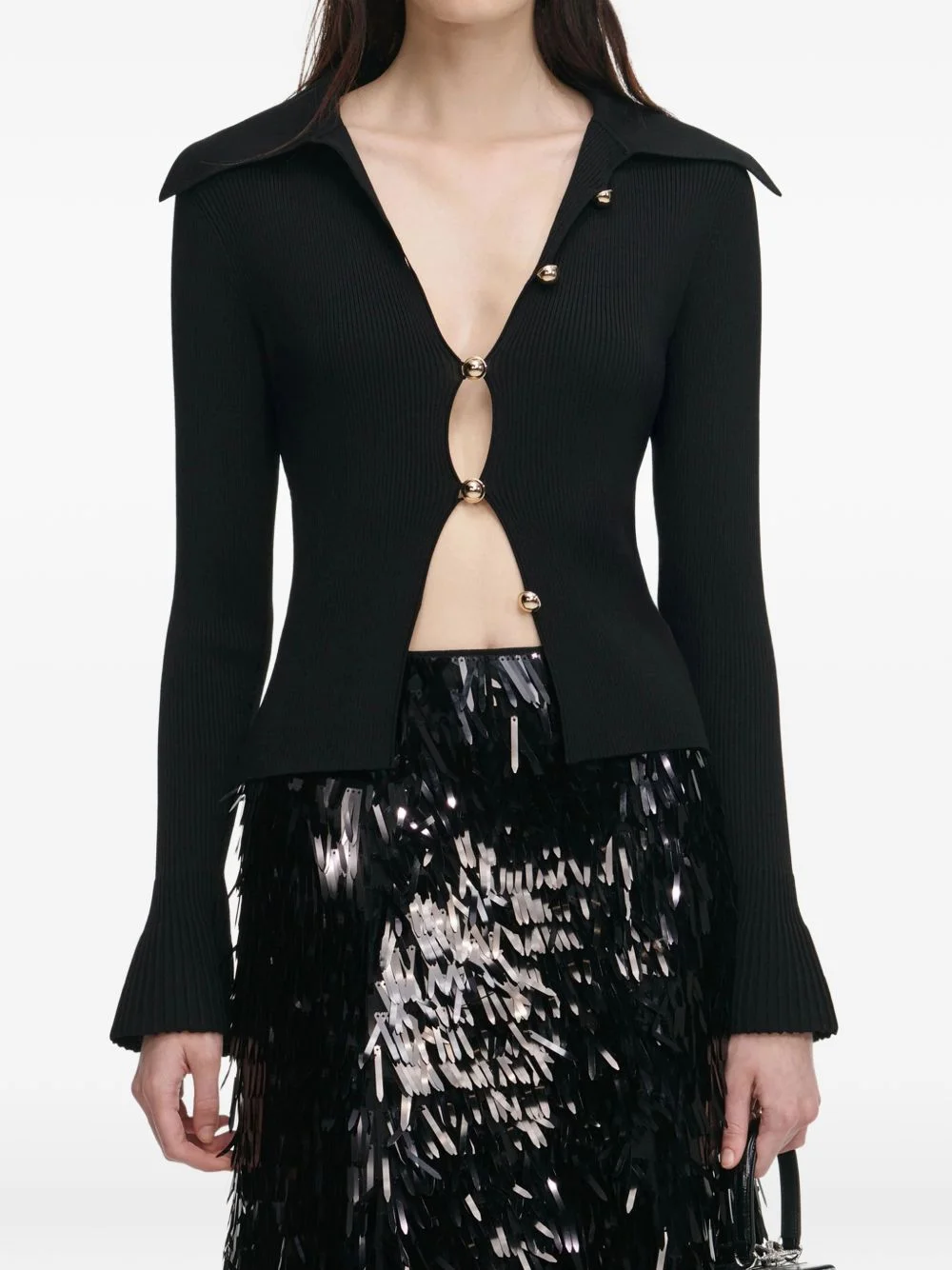 button-embellishment cardigan - 1