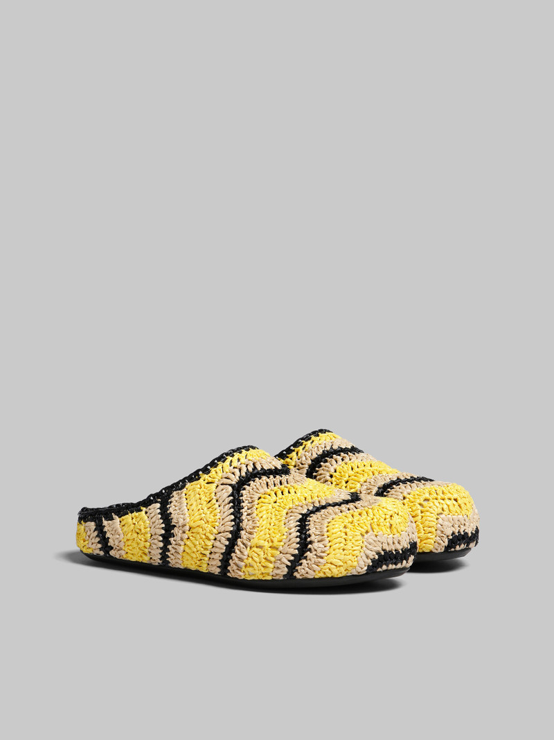 Marni MARNI X NO VACANCY INN - YELLOW CROCHET RAFFIA SABOT outlook