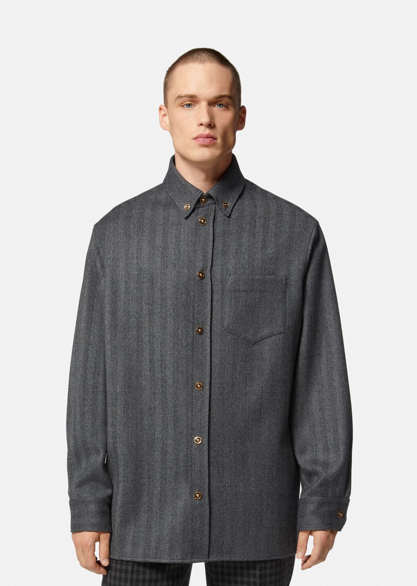 Medusa Cashmere Overshirt - 3