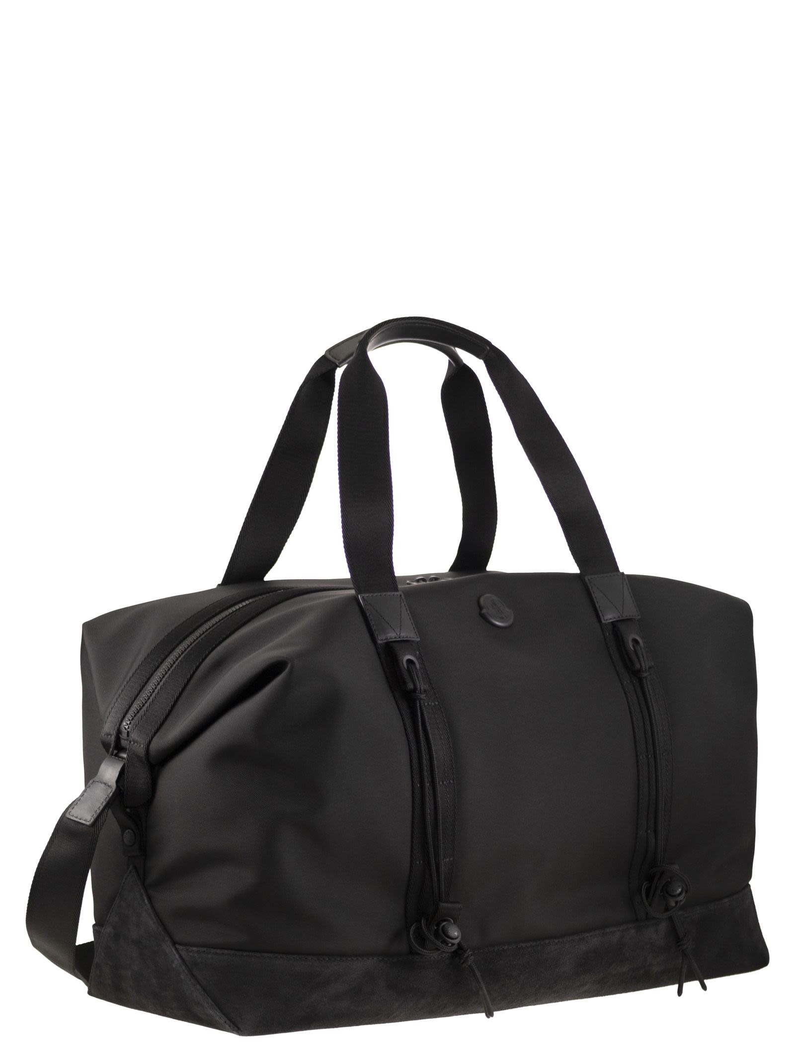 Moncler Men Water-Repellent Tech Duffle Bag With Leather Trim - 4
