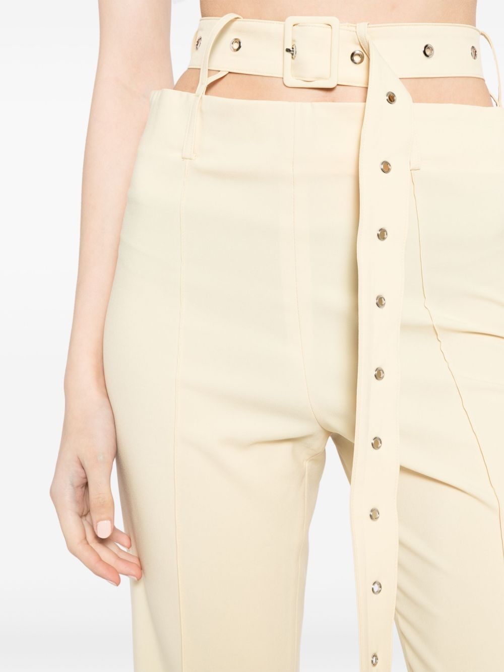 belted flared trousers - 5