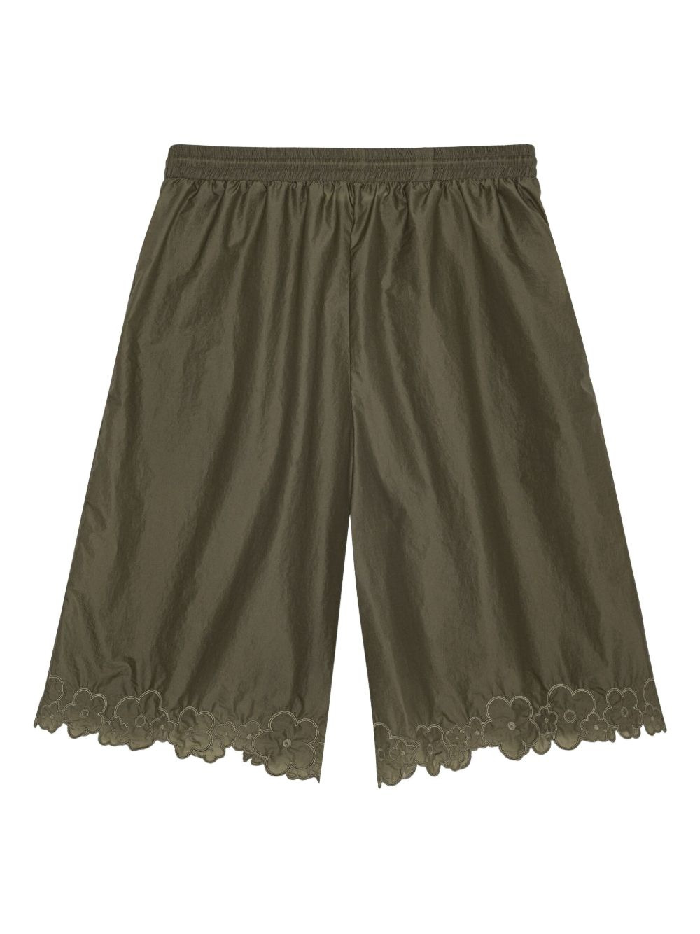 Arya floral-embroidered elastic-waist shorts - 2