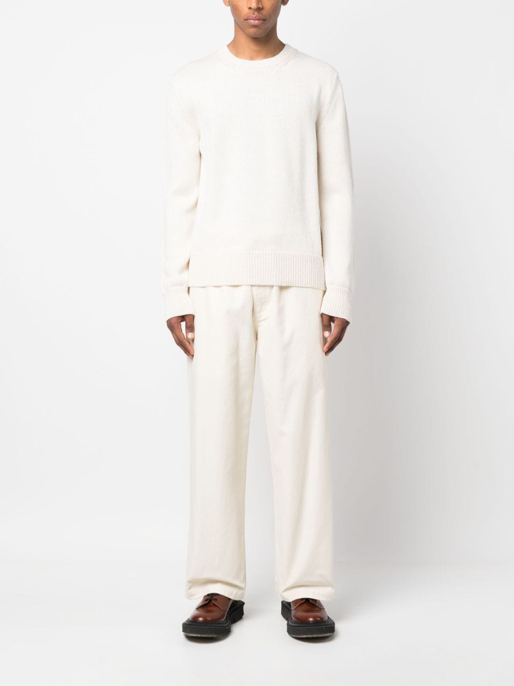 crew-neck knitted jumper - 2