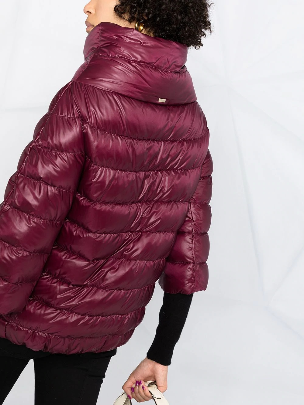 three-quarter sleeve puffer jacket - 5