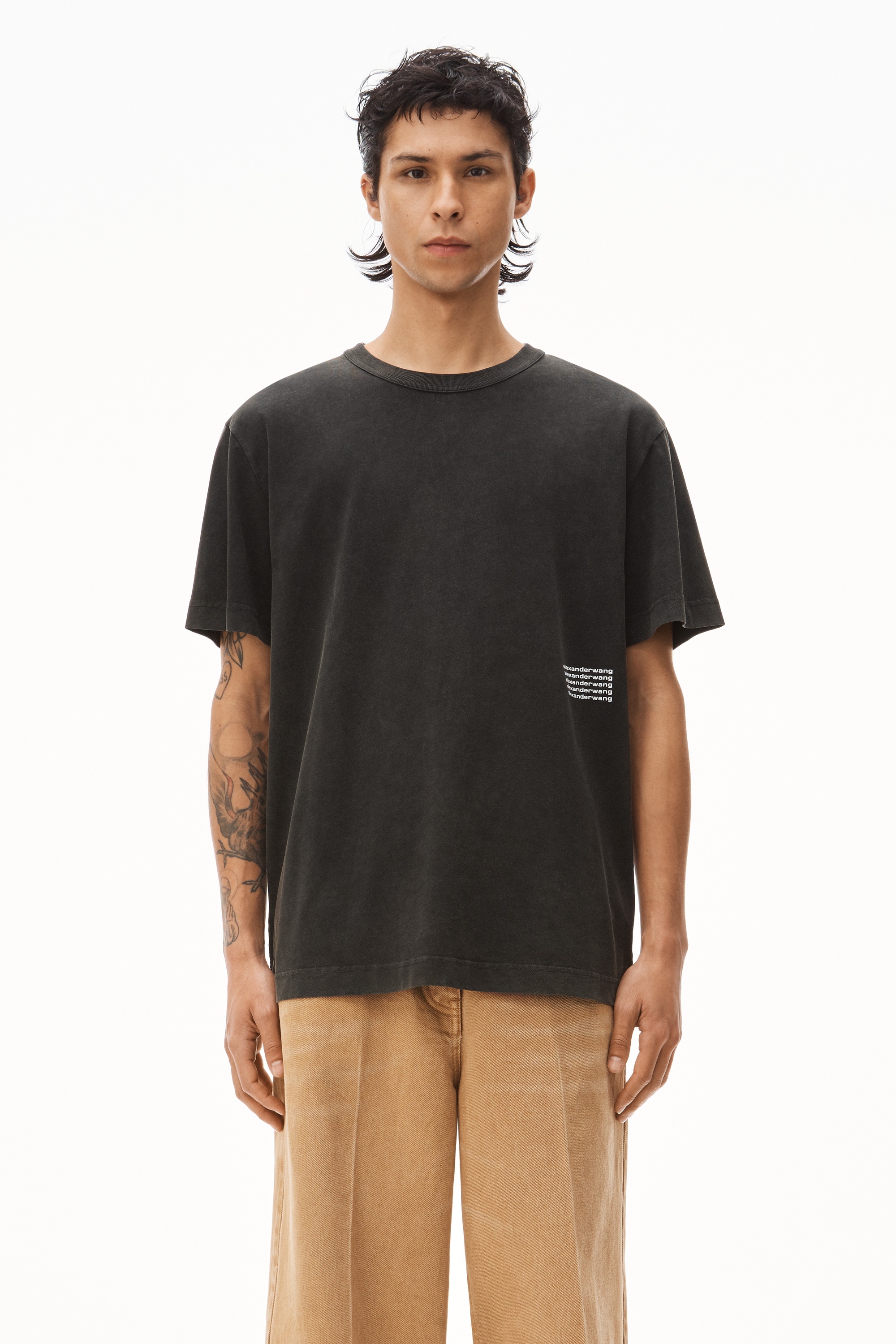 ACID WASH TEE IN HIGH TWIST JERSEY - 3