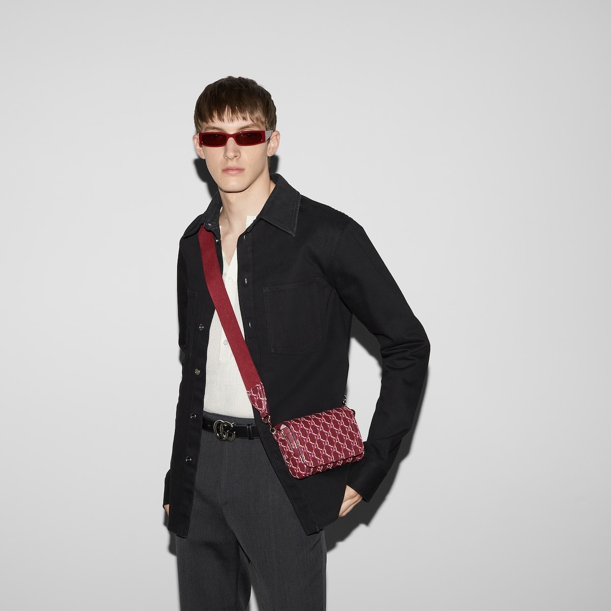 Super mini shoulder bag with GG Shadow - 3