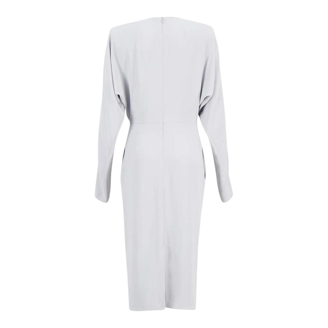 Satin Matt Side Twist Midi Dress - 2