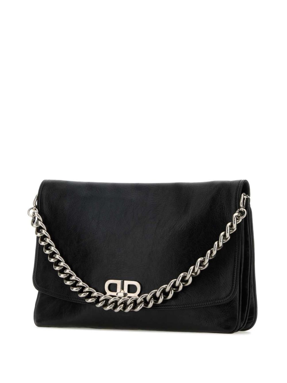 large BB leather flap bag - 3