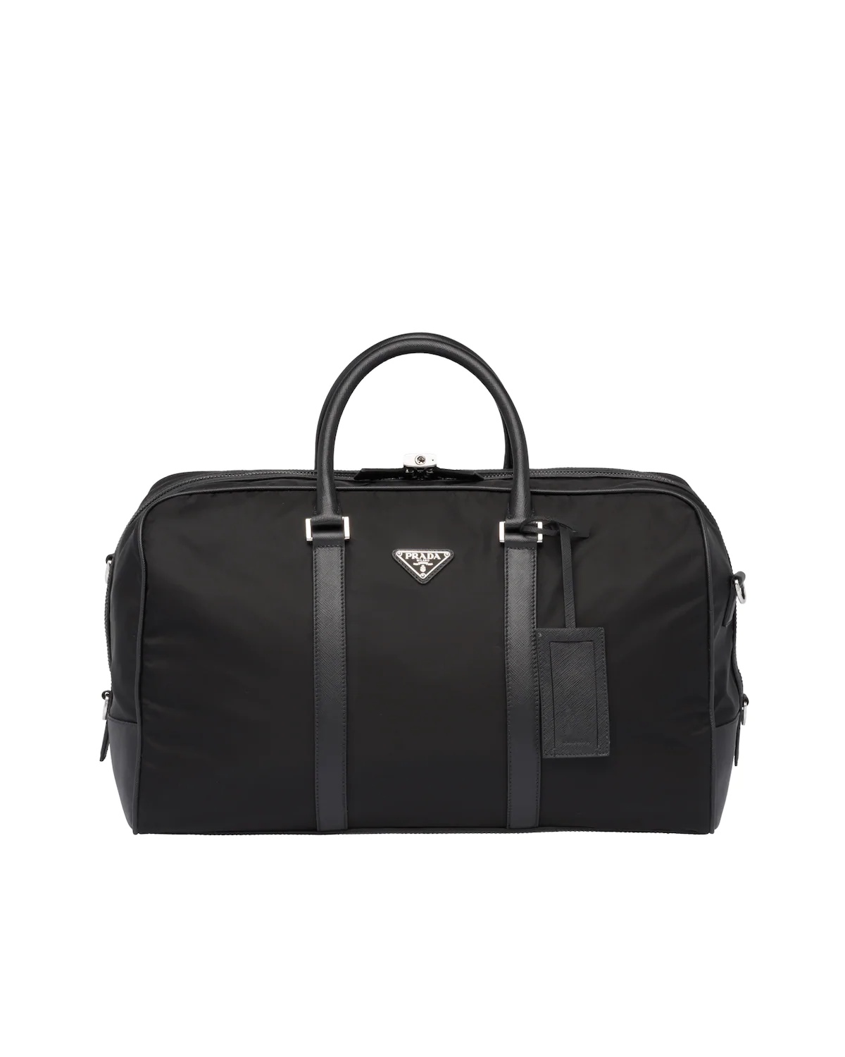 Nylon and Saffiano Leather Duffle Bag - 1