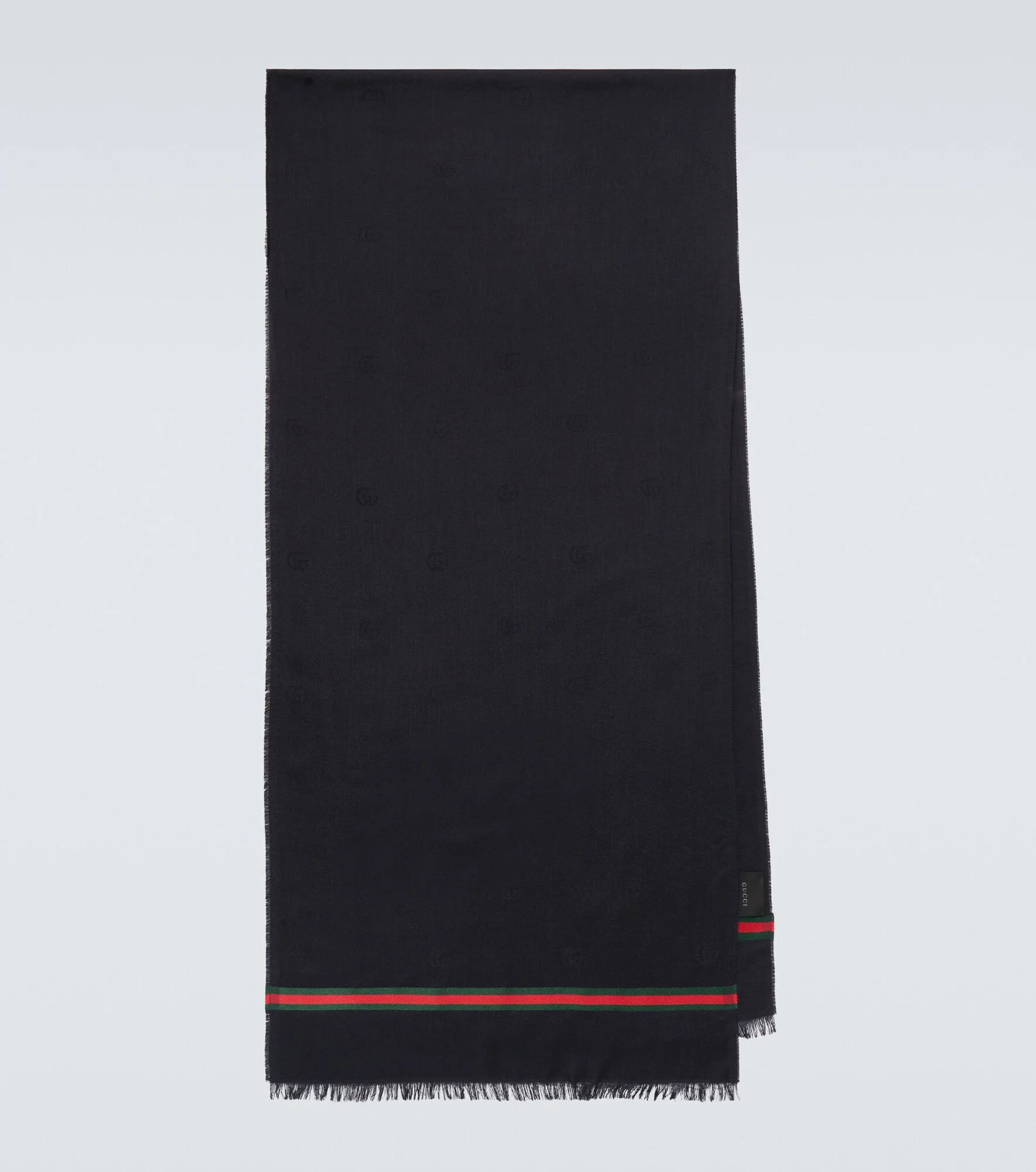 Web Stripe wool and silk scarf - 1